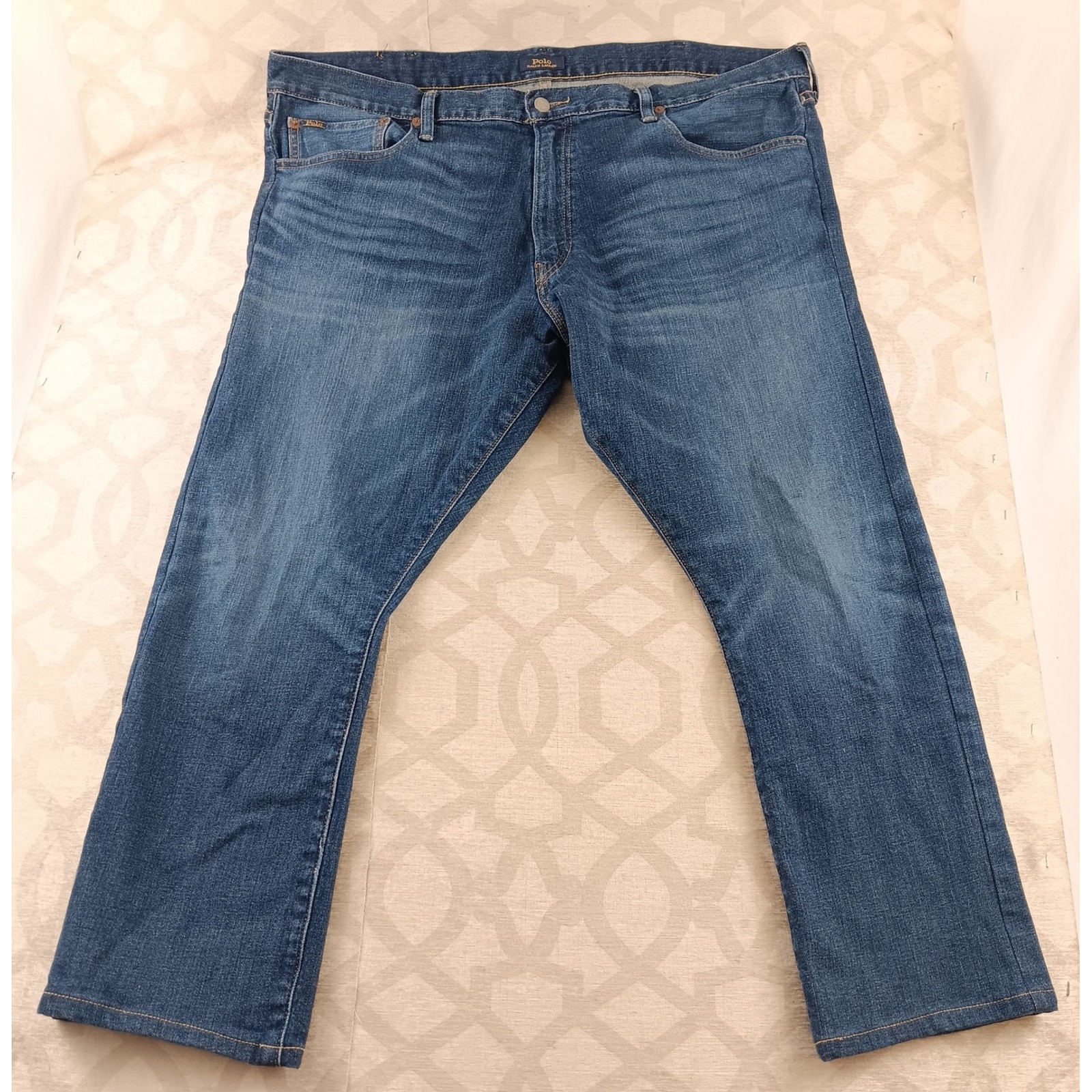 Polo Ralph Lauren Varick Mens Jeans 42x30 Straight Leg Blue Denim Classic Fit